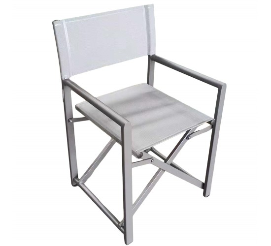 Καρέκλα Σκηνοθέτη ArteLibre TERALLIS Γκρι Ανοιχτό Ύφασμα/Αλουμίνιο 56x48x86cm