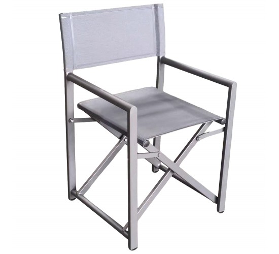 Καρέκλα Σκηνοθέτη ArteLibre TERALLIS Γκρι Σκούρο Ύφασμα/Αλουμίνιο 56x48x86cm