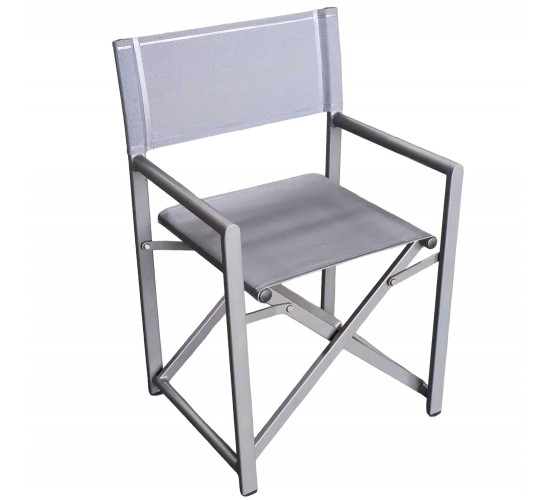 Καρέκλα Σκηνοθέτη ArteLibre TERALLIS Γκρι Σκούρο Ύφασμα/Αλουμίνιο 56x48x86cm