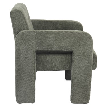 Πολυθρόνα ArteLibre VELORA Πράσινο Ύφασμα/Ξύλο 75x68x69cm