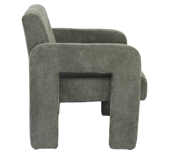 Πολυθρόνα ArteLibre VELORA Πράσινο Ύφασμα/Ξύλο 75x68x69cm