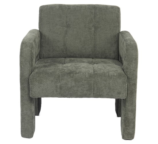 Πολυθρόνα ArteLibre VELORA Πράσινο Ύφασμα/Ξύλο 75x68x69cm