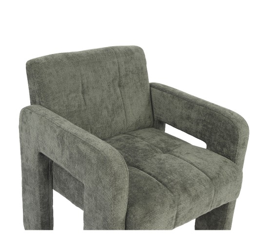 Πολυθρόνα ArteLibre VELORA Πράσινο Ύφασμα/Ξύλο 75x68x69cm