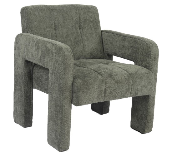 Πολυθρόνα ArteLibre VELORA Πράσινο Ύφασμα/Ξύλο 75x68x69cm