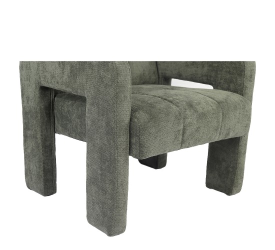 Πολυθρόνα ArteLibre VELORA Πράσινο Ύφασμα/Ξύλο 75x68x69cm