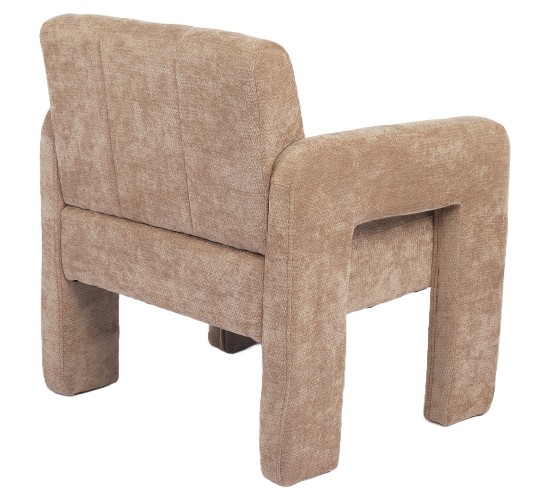 Πολυθρόνα ArteLibre VELORA Μπεζ Ύφασμα/Ξύλο 75x68x69cm