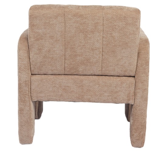 Πολυθρόνα ArteLibre VELORA Μπεζ Ύφασμα/Ξύλο 75x68x69cm