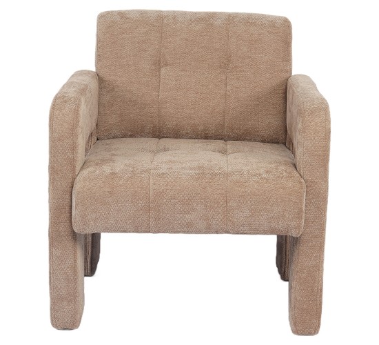 Πολυθρόνα ArteLibre VELORA Μπεζ Ύφασμα/Ξύλο 75x68x69cm