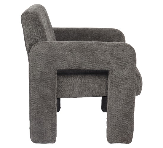 Πολυθρόνα ArteLibre VELORA Γκρι Ανοιχτό Ύφασμα/Ξύλο 75x68x69cm