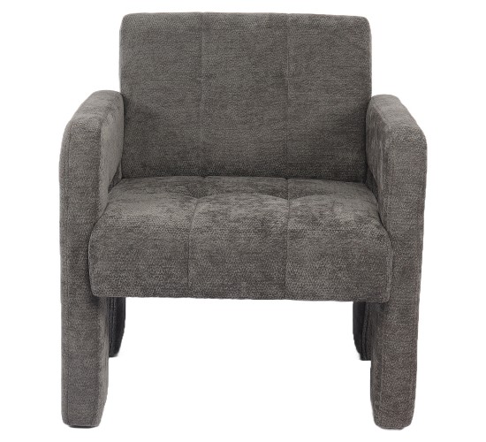 Πολυθρόνα ArteLibre VELORA Γκρι Ανοιχτό Ύφασμα/Ξύλο 75x68x69cm