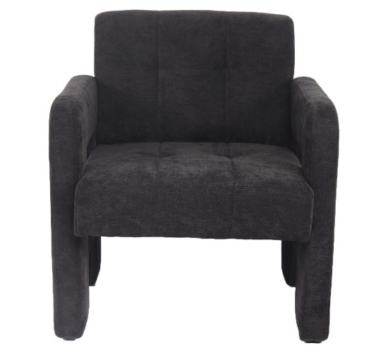 Πολυθρόνα ArteLibre VELORA Γκρι Σκούρο Ύφασμα/Ξύλο 75x68x69cm