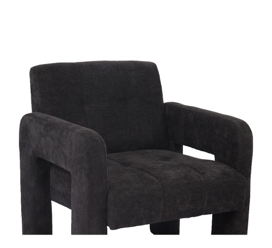 Πολυθρόνα ArteLibre VELORA Γκρι Σκούρο Ύφασμα/Ξύλο 75x68x69cm