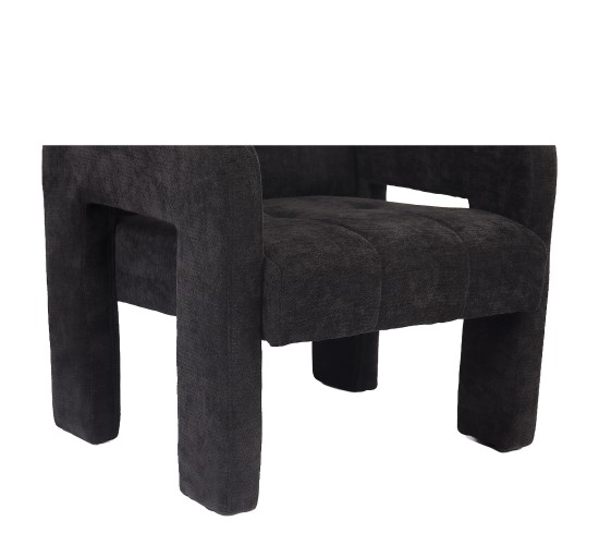 Πολυθρόνα ArteLibre VELORA Γκρι Σκούρο Ύφασμα/Ξύλο 75x68x69cm