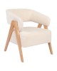 Πολυθρόνα ArteLibre BARTON Μπεζ Ύφασμα/Ξύλο 74x67x66cm