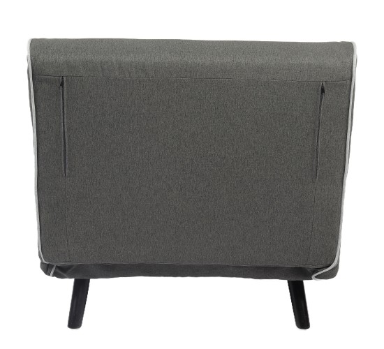 Κρεβάτι Ράντζο ArteLibre CALISTA Γκρι/Γκρι Ανοιχτό Ύφασμα/Ξύλο/Μέταλλο 78x200x28cm