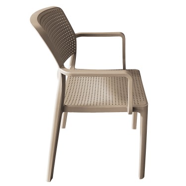 Πολυθρόνα Κήπου ArteLibre CALORA Cappuccino PP 55x54.5x83cm