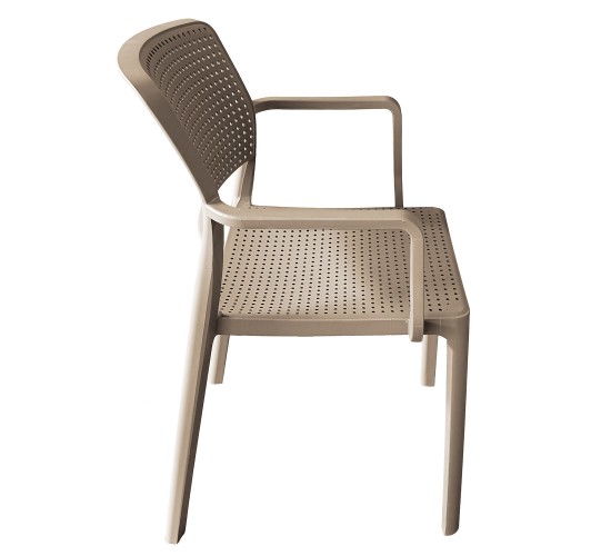 Πολυθρόνα Κήπου ArteLibre CALORA Cappuccino PP 55x54.5x83cm