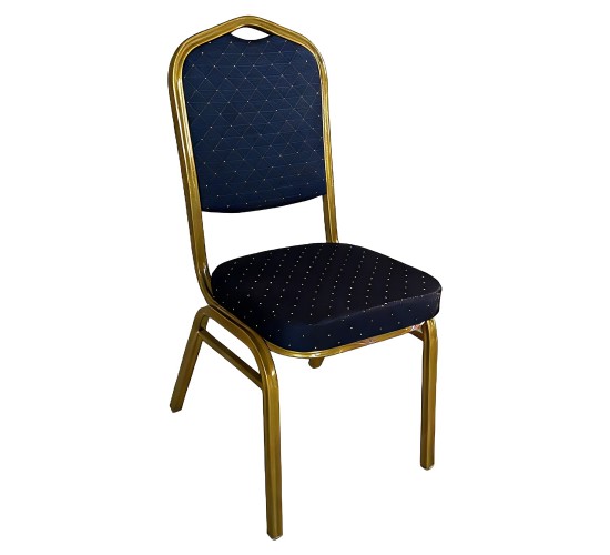 Καρέκλα Catering ArteLibre AUREVIA Μπλε/Χρυσό Ύφασμα/Μέταλλο 57x40x93cm