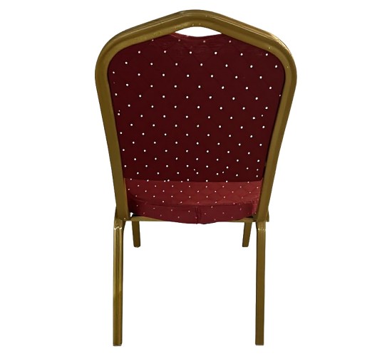 Καρέκλα Catering ArteLibre AUREVIA Κόκκινο/Χρυσό Ύφασμα/Μέταλλο 57x40x93cm