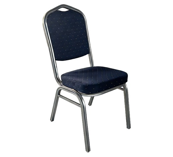 Καρέκλα Catering ArteLibre AUREVIA Μπλε/Ασημί Ύφασμα/Μέταλλο 57x40x93cm