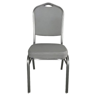 Καρέκλα Catering ArteLibre AUREVIA Γκρι/Ασημί Ύφασμα/Μέταλλο 57x40x93cm