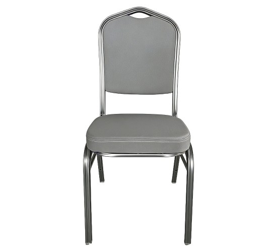 Καρέκλα Catering ArteLibre AUREVIA Γκρι/Ασημί Ύφασμα/Μέταλλο 57x40x93cm