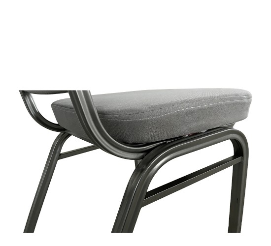 Καρέκλα Catering ArteLibre AUREVIA Γκρι/Ασημί Ύφασμα/Μέταλλο 57x40x93cm