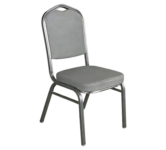 Καρέκλα Catering ArteLibre AUREVIA Γκρι/Ασημί Ύφασμα/Μέταλλο 57x40x93cm