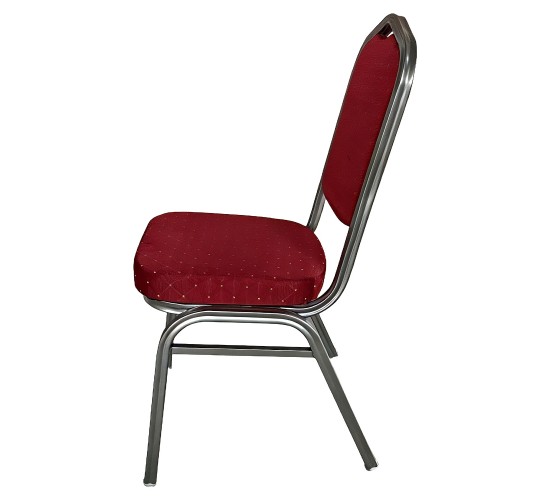 Καρέκλα Catering ArteLibre AUREVIA Κόκκινο/Ασημί Ύφασμα/Μέταλλο 57x40x93cm