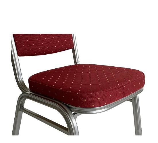 Καρέκλα Catering ArteLibre AUREVIA Κόκκινο/Ασημί Ύφασμα/Μέταλλο 57x40x93cm