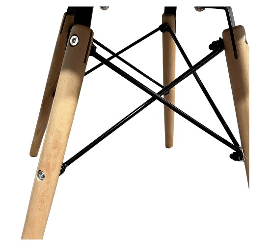 Καρέκλα ArteLibre ECLORA Μαύρο/Φυσικό PP/Ξύλο/Μέταλλο 63x58x78cm