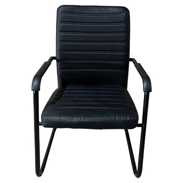 Καρέκλα Επισκέπτη ArteLibre AERIX Μαύρο PU/Μέταλλο 54x60x96cm