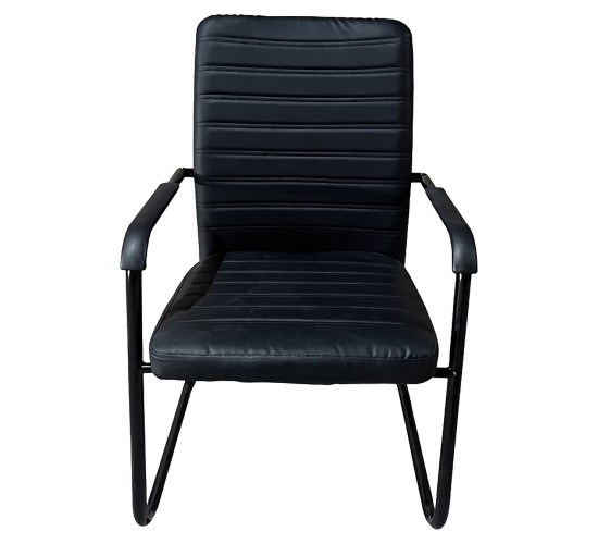 Καρέκλα Επισκέπτη ArteLibre AERIX Μαύρο PU/Μέταλλο 54x60x96cm