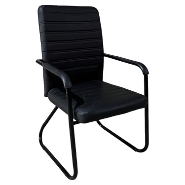 Καρέκλα Επισκέπτη ArteLibre AERIX Μαύρο PU/Μέταλλο 54x60x96cm