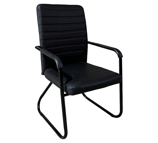 Καρέκλα Επισκέπτη ArteLibre AERIX Μαύρο PU/Μέταλλο 54x60x96cm