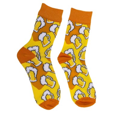 Κάλτσες Μπύρα Πορτοκαλί/Κίτρινο 70%  Βαμβάκι/25%  Polyester/5%  Ελαστάνη Μέγεθος 42-46