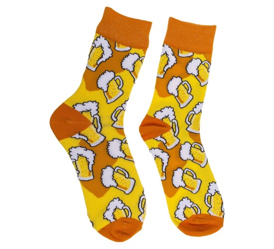 Κάλτσες Μπύρα Πορτοκαλί/Κίτρινο 70%  Βαμβάκι/25%  Polyester/5%  Ελαστάνη Μέγεθος 42-46