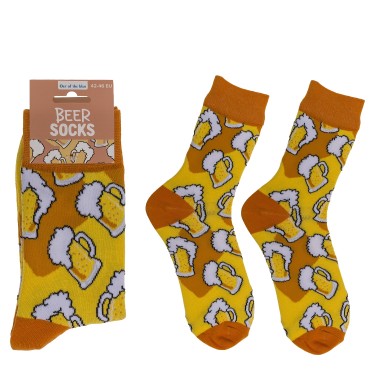 Κάλτσες Μπύρα Πορτοκαλί/Κίτρινο 70%  Βαμβάκι/25%  Polyester/5%  Ελαστάνη Μέγεθος 42-46