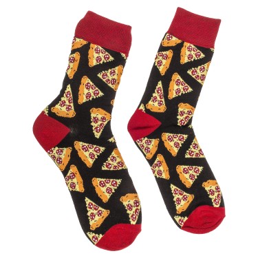 Κάλτσες Πίτσα Μαύρο/Κόκκινο/Πορτοκαλί 70%  Βαμβάκι/25%  Polyester/5%  Ελαστάνη Μέγεθος 42-46