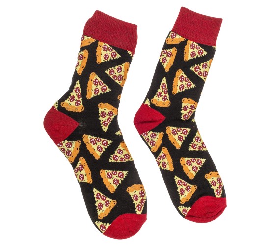 Κάλτσες Πίτσα Μαύρο/Κόκκινο/Πορτοκαλί 70%  Βαμβάκι/25%  Polyester/5%  Ελαστάνη Μέγεθος 42-46