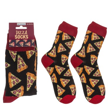 Κάλτσες Πίτσα Μαύρο/Κόκκινο/Πορτοκαλί 70%  Βαμβάκι/25%  Polyester/5%  Ελαστάνη Μέγεθος 42-46