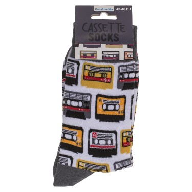 Κάλτσες Κασέτα Γκρι/Λευκό 70%  Βαμβάκι/25%  Polyester/5%  Ελαστάνη Μέγεθος 42-46