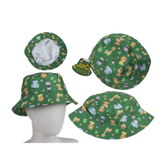 Καπέλο Παιδικό Σαφάρι Αδιάβροχο Πράσινο 100%  Polyester Μέγεθος One Size 18cm