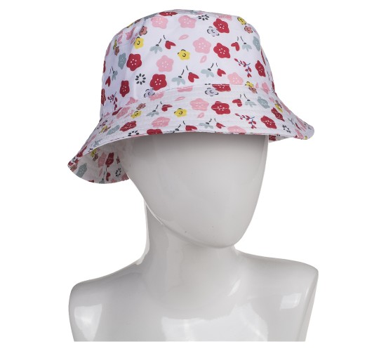 Καπέλο Παιδικό Λουλούδια Αδιάβροχο 100%  Polyester Μέγεθος One Size 18cm Σε 2 Χρώματα