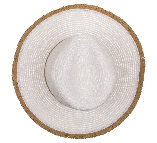 Καπέλο Ψάθινο 98%  Polyester 2%  Ψάθα Μέγεθος One Size 34x35x12cm Σε 2 Χρώματα