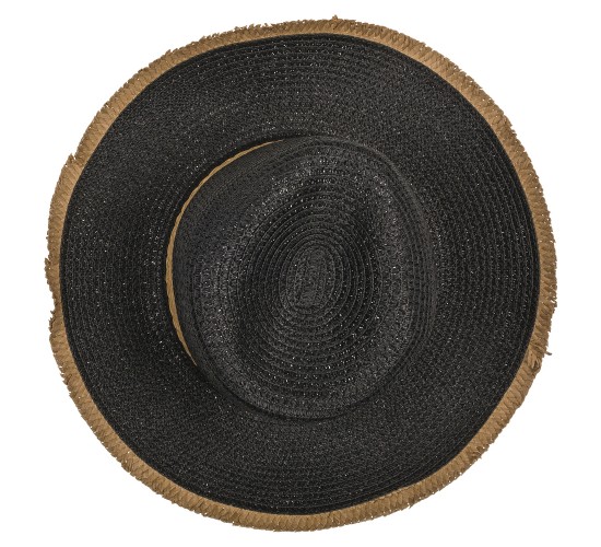 Καπέλο Ψάθινο 98%  Polyester 2%  Ψάθα Μέγεθος One Size 34x35x12cm Σε 2 Χρώματα