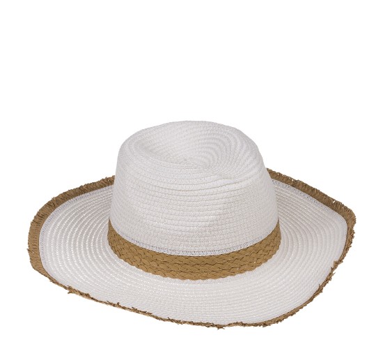 Καπέλο Ψάθινο 98%  Polyester 2%  Ψάθα Μέγεθος One Size 34x35x12cm Σε 2 Χρώματα