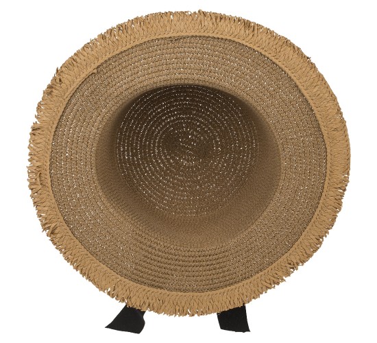 Καπέλο Ψάθινο Με Χρωματιστή Λωρίδα 98%  Polyester/2%  Ψάθα Μέγεθος One Size 35x35x10cm Σε 2 Χρώματα