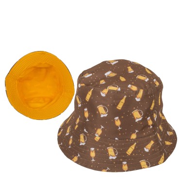 Καπέλο Μπύρα Καφέ/Πορτοκαλί 100%  Polyester Μέγεθος One Size