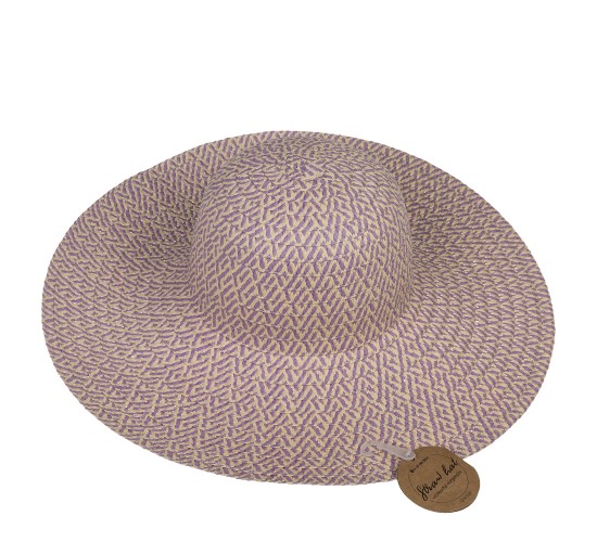 Καπέλο Ψάθινο Χρωματιστό 35%  Polyester/65%  Ψάθα Μέγεθος One Size 44x44x12cm Σε 2 Χρώματα